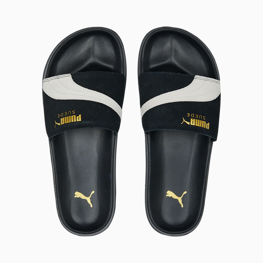 Leadcat 2.0 Suede OG Slides PUMA Black PUMA White Metallic Gold PUMA Shoes PUMA