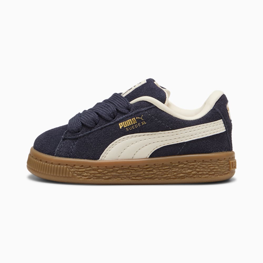 Suede XL Toddlers' Sneakers, New Navy-Frosted Ivory, large