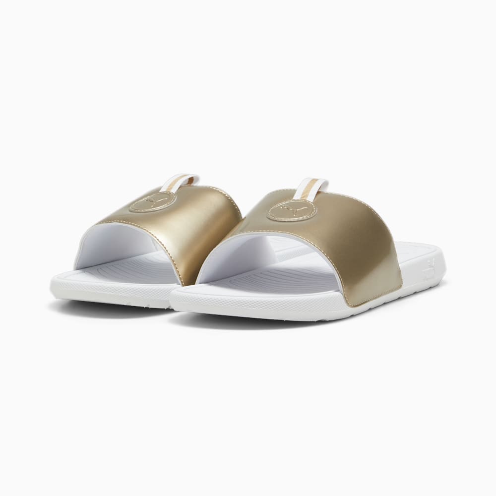 Puma slides white and gold shop