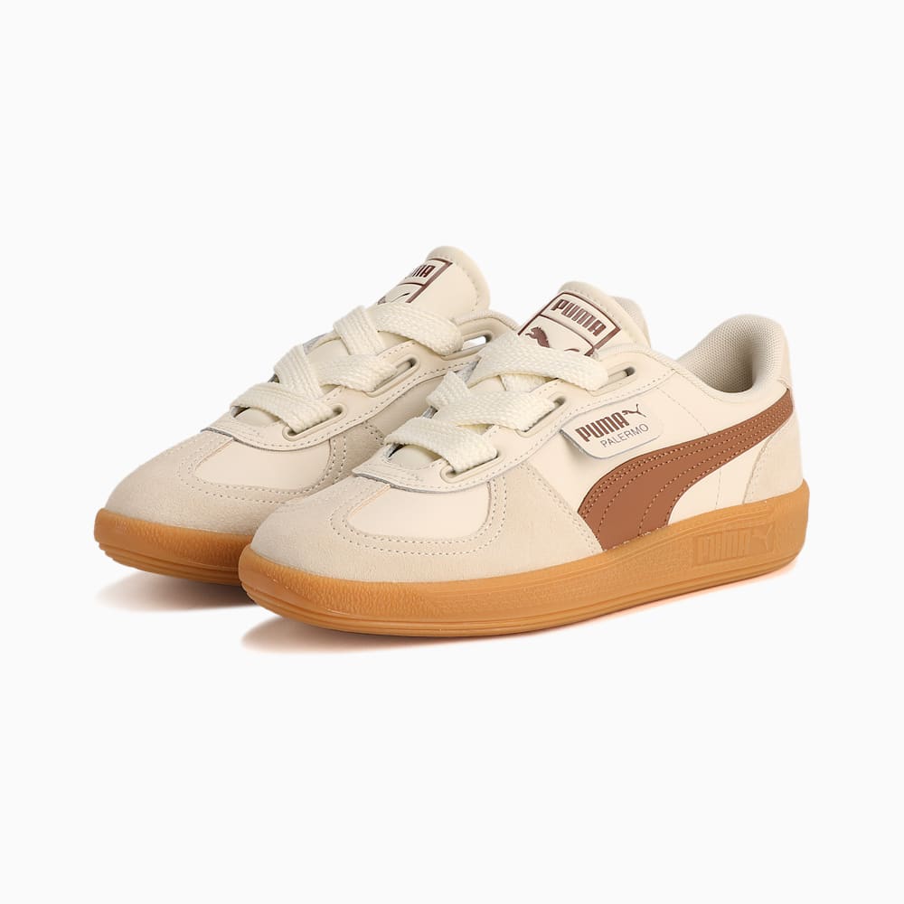 Palermo Wide Lace Suede Sneakers Women Frosted Ivory Brown Mushroom PUMA Winter Wear PUMA