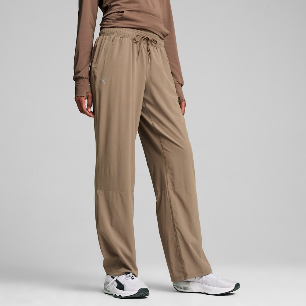 Modest Activewear Women s Wide Leg Training Pants Totally Taupe PUMA Shoes PUMA