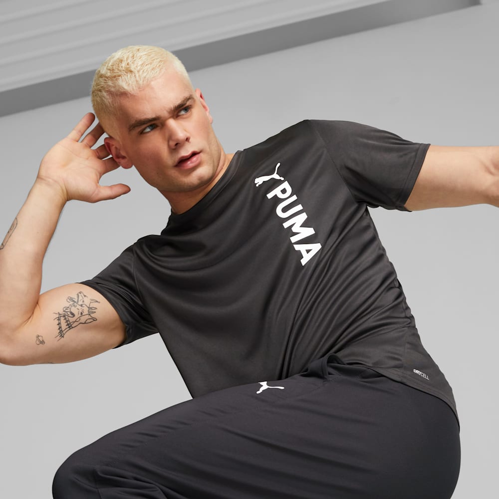 PUMA Fit Men's Training Tee, PUMA Black, large-NZL