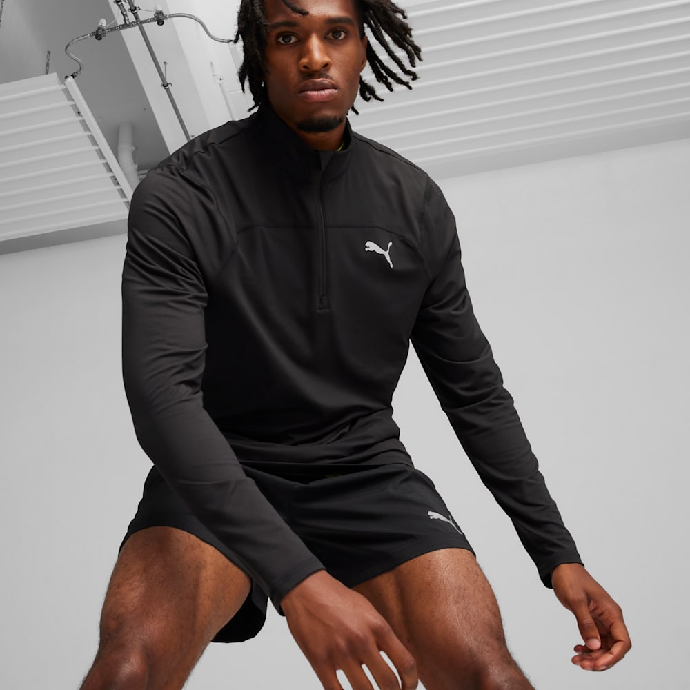 Half zip pullover black best sale