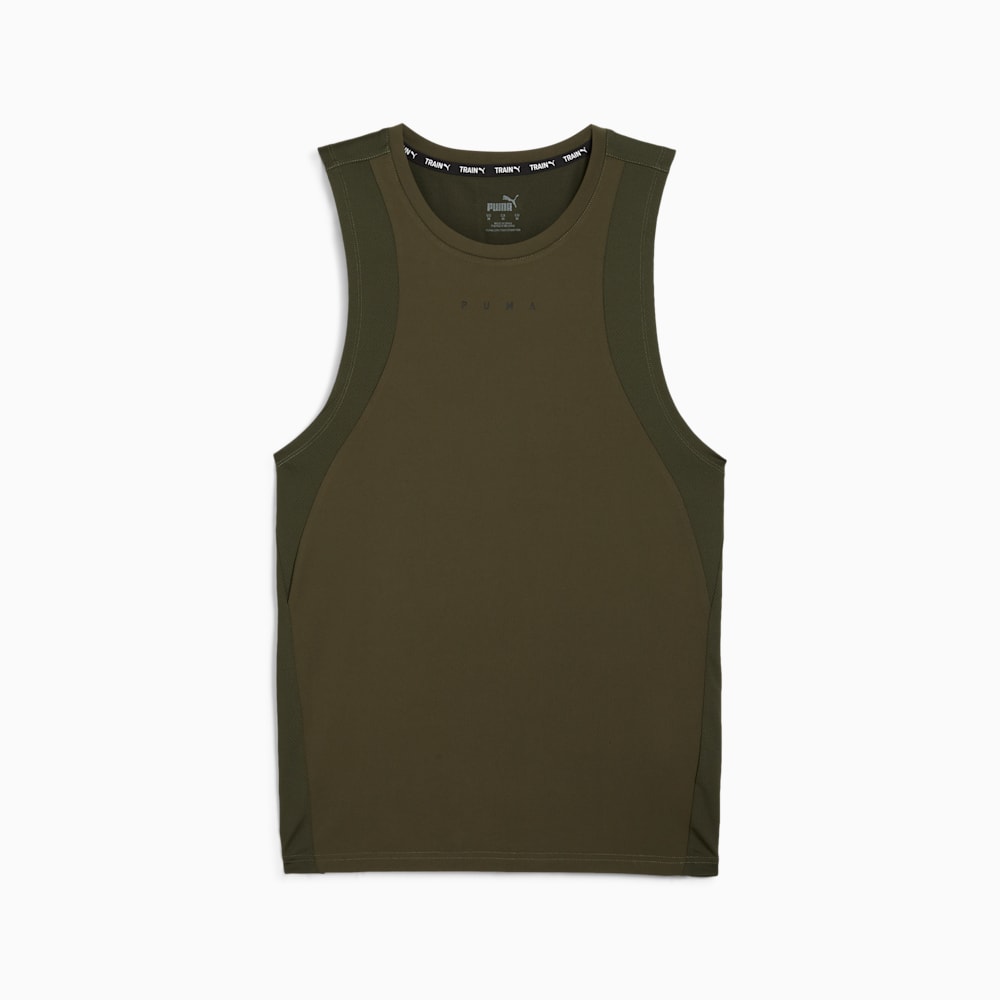 PUMA FIT CLOUDSPUN Men's Tank, Dark Olive, large-NZL