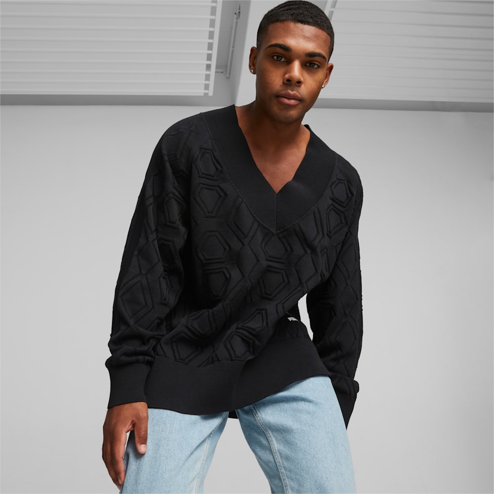 LUXE SPORT Oversized V neck Sweatshirt