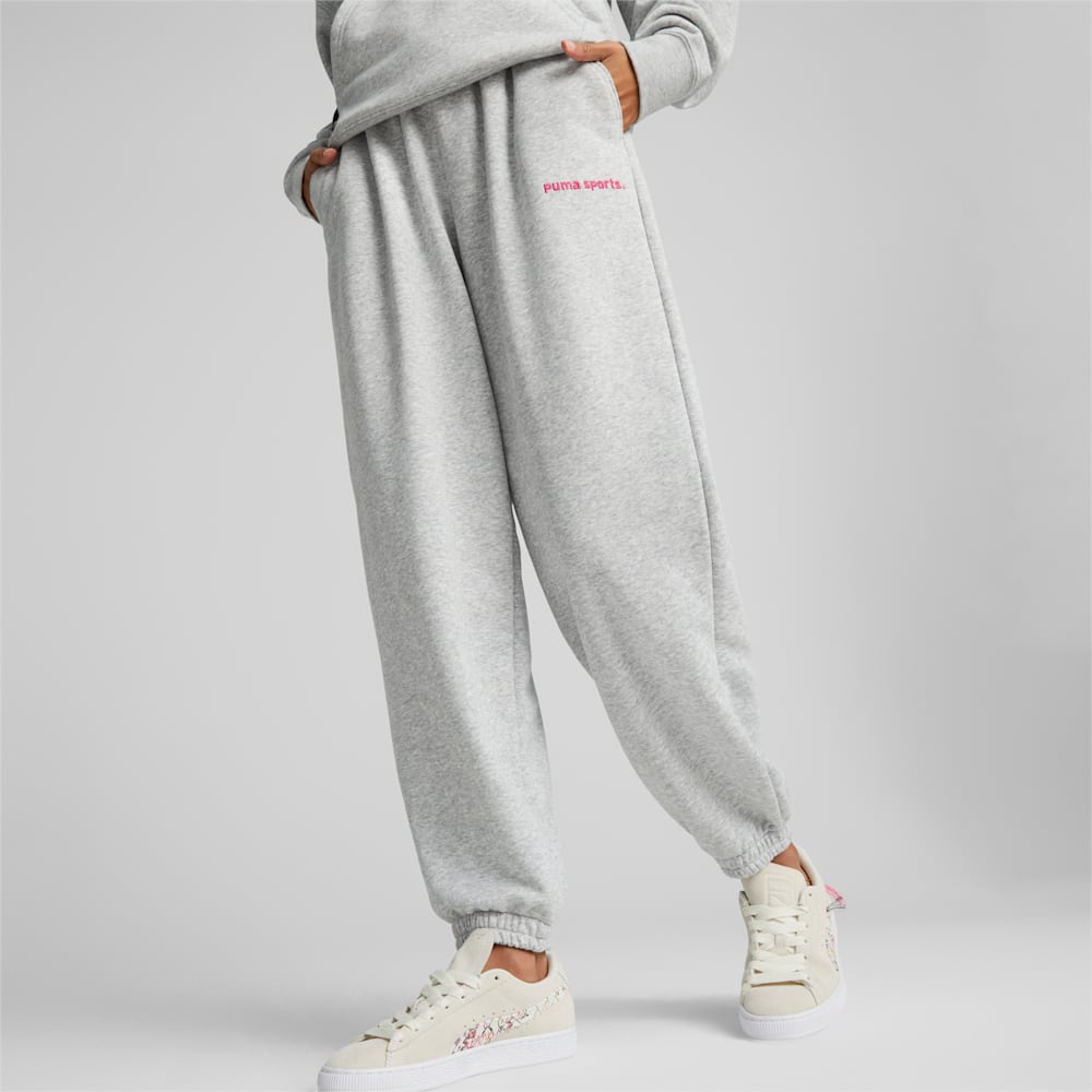 Womens grey puma joggers cheap
