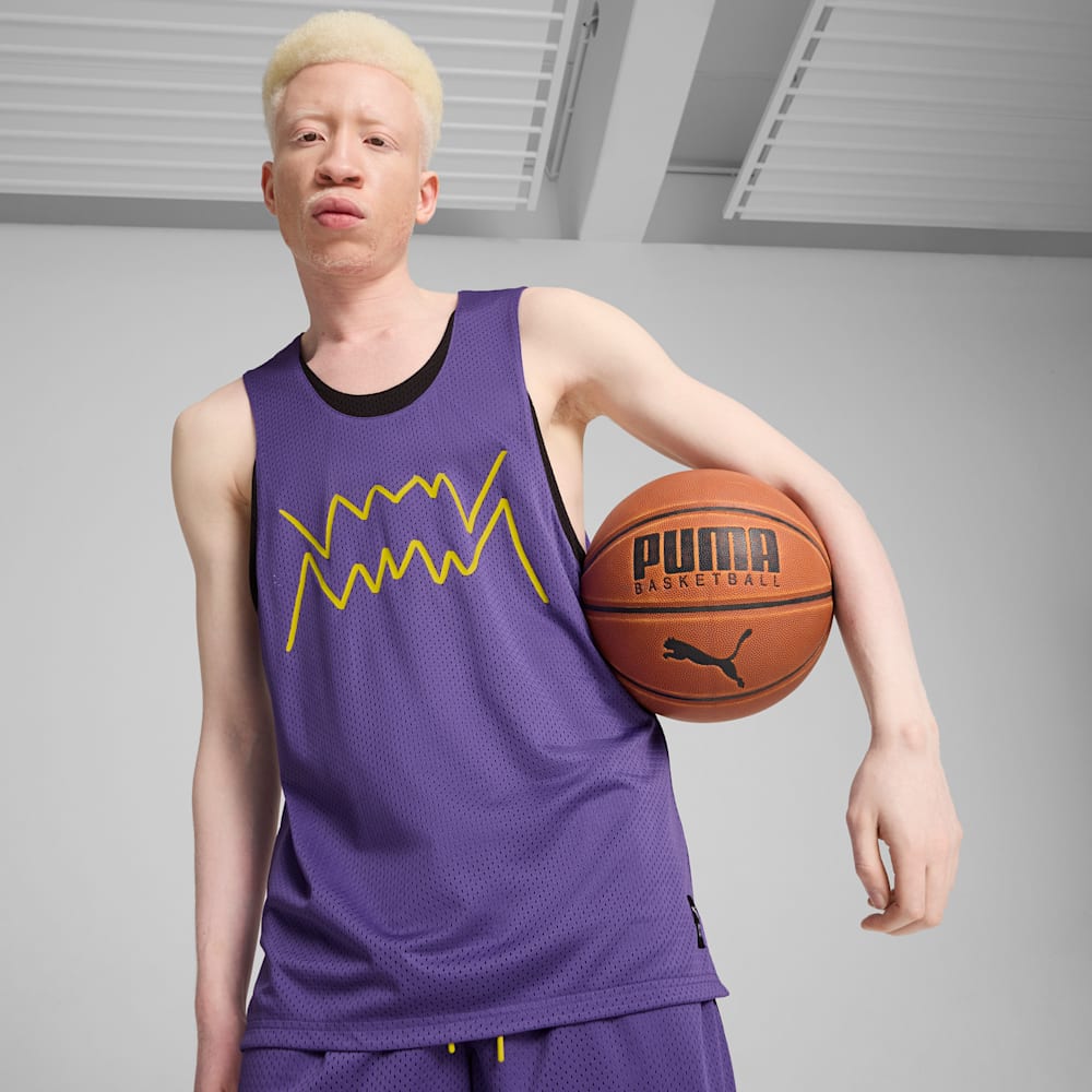 Jaws Core Men's Basketball Tank, Team Violet-PUMA Black, large-NZL