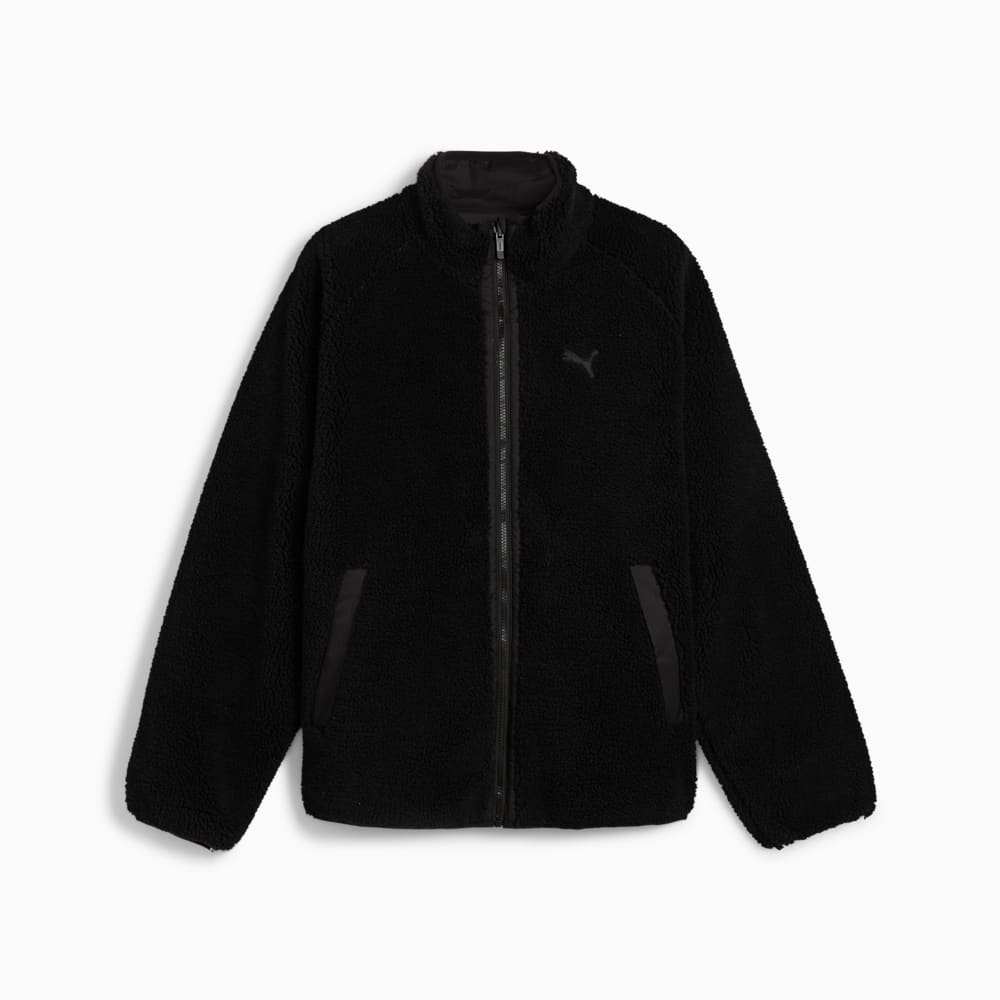 Reversible Men's Sherpa Jacket, PUMA Black, large-NZL