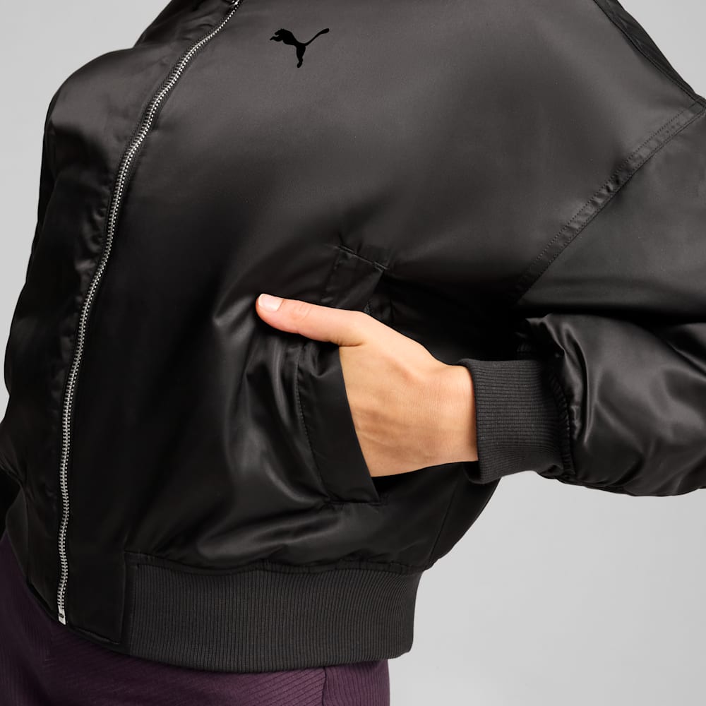 Puma satin bomber jacket top