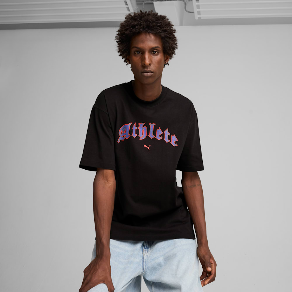 GRAPHICS "Athlete" Men's Tee, PUMA Black, large-NZL