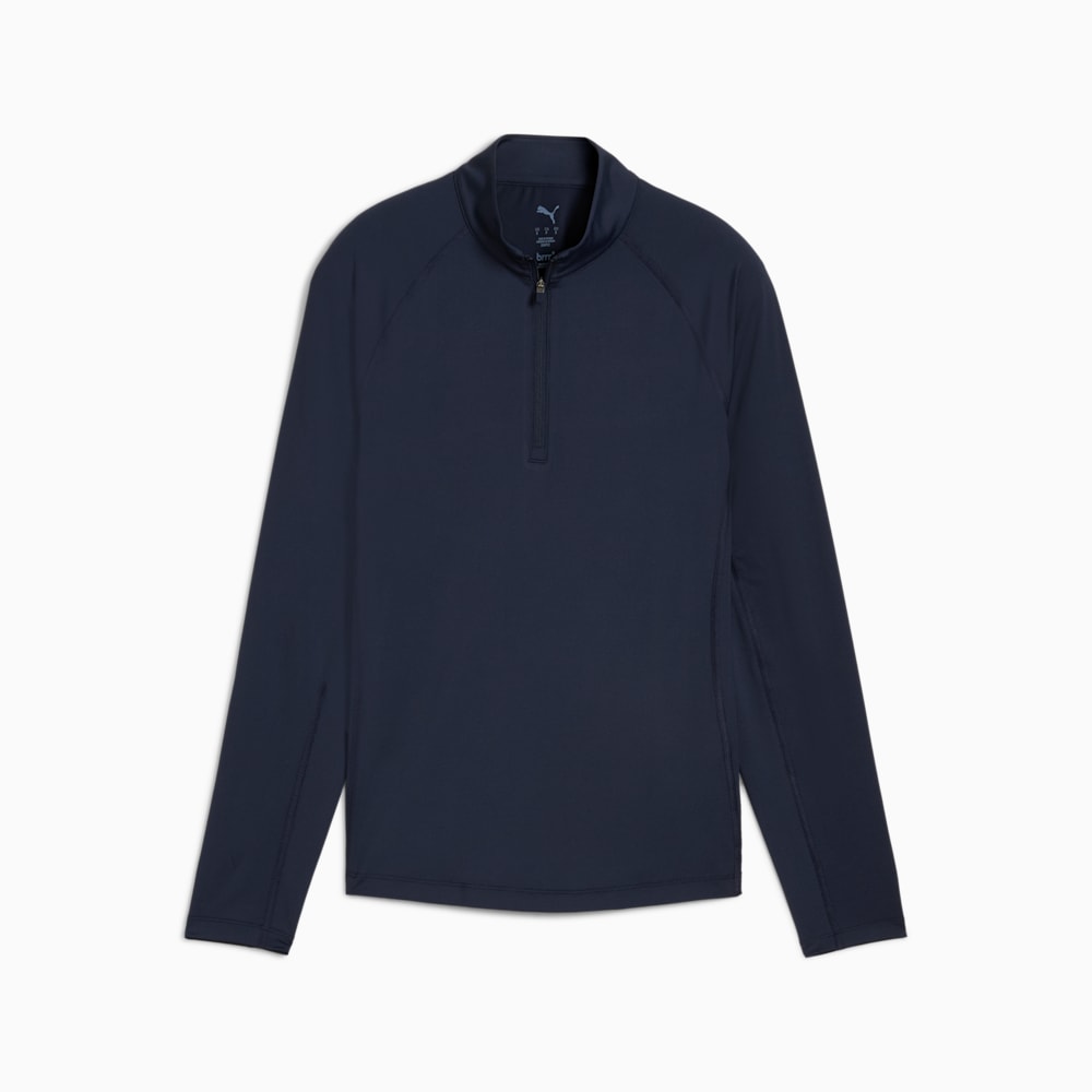 YOU-V Solid Quarter-Zip Golf Women's Top, Deep Navy, large-NZL