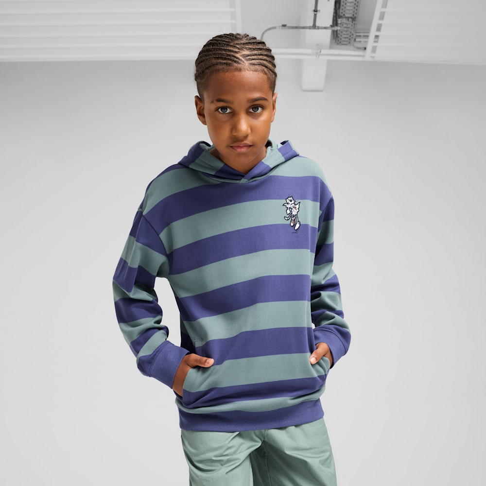 SUPER PUMA Graphic Hoodie - Youth 8-16 years, Green Moon, large-NZL