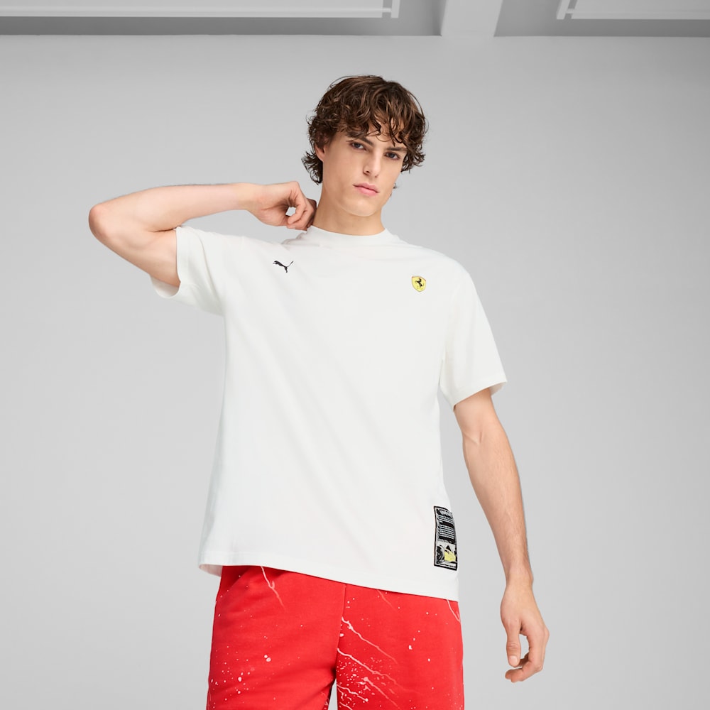 Scuderia Ferrari HP Race Color Splash Men's Tee, PUMA White, large