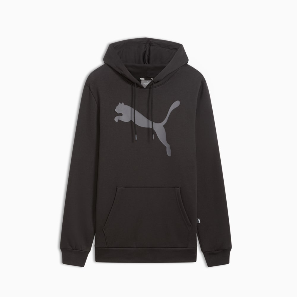 Big Cat Men's Logo Hoodie, PUMA Black-Dark Coal, large
