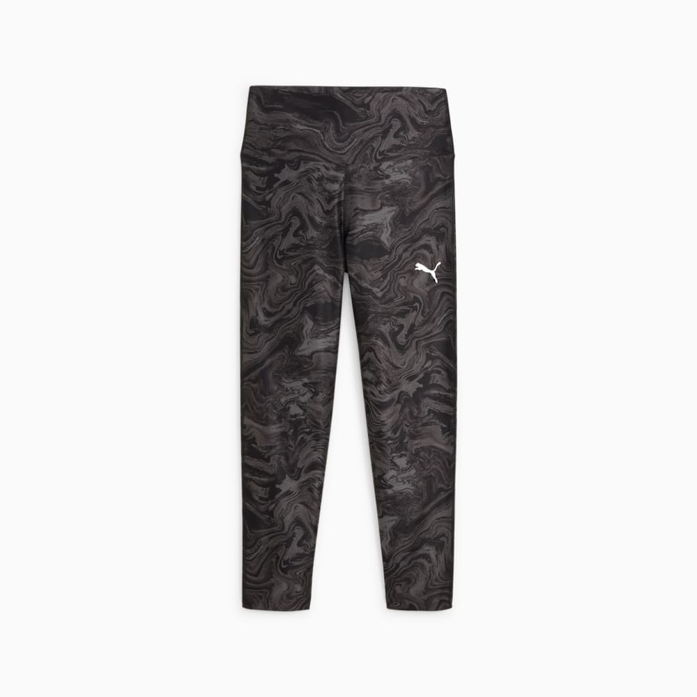 ESS+ Marbleized Youth 7/8 Leggings, PUMA Black, large-NZL