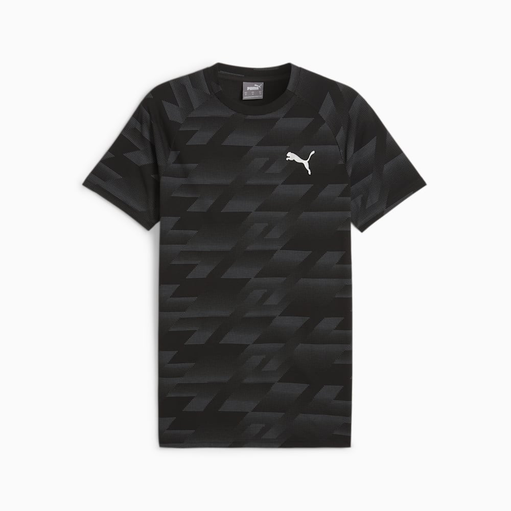 EVOSTRIPE Men's All-over Print Tee, PUMA Black, large-NZL