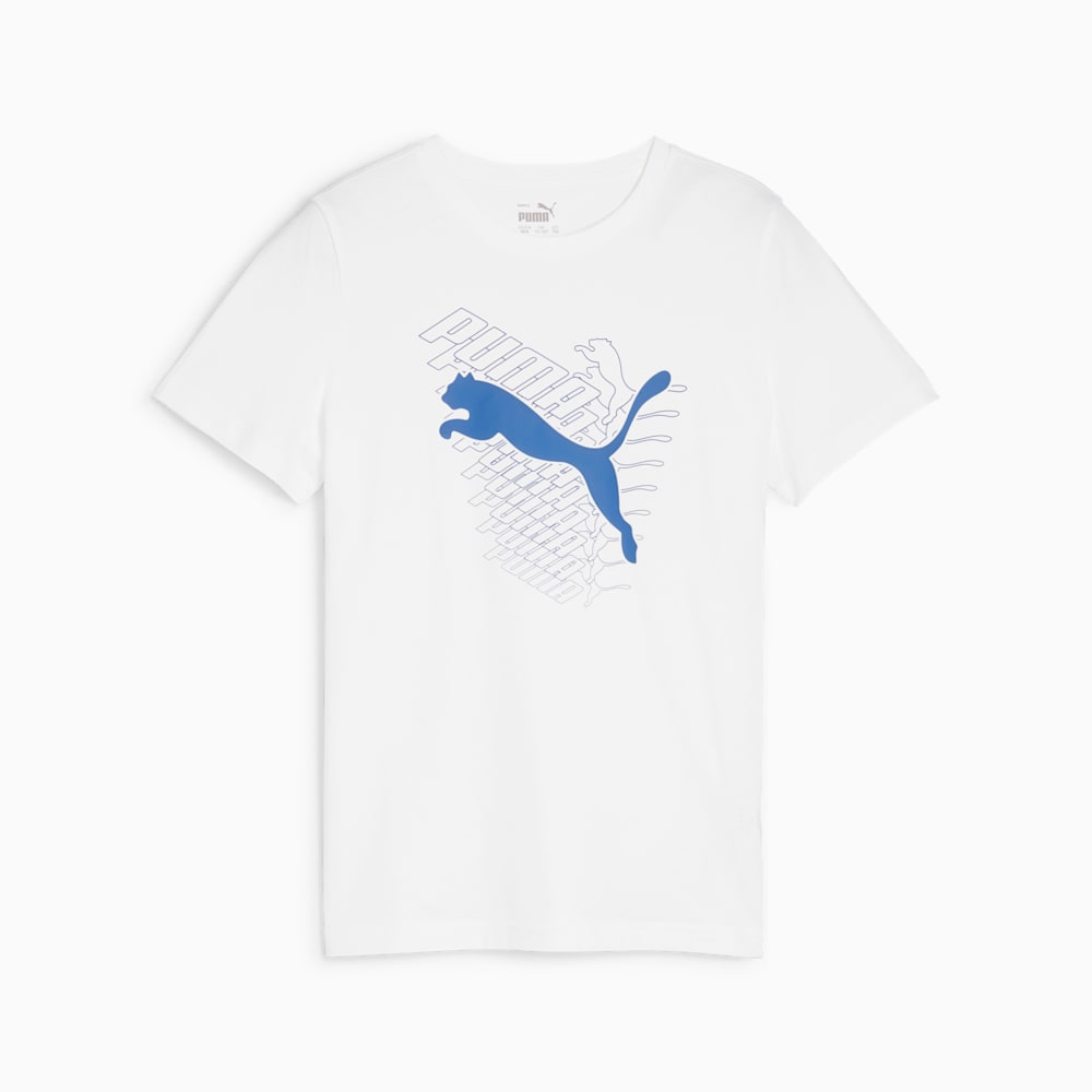 GRAPHICS Cat Tee - Youth 8-16 years, PUMA White, large-NZL