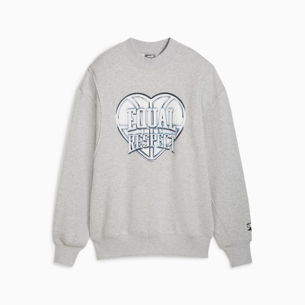 Cherry on Top Graphic Women's Basketball Crew, Light Gray Heather, large-NZL