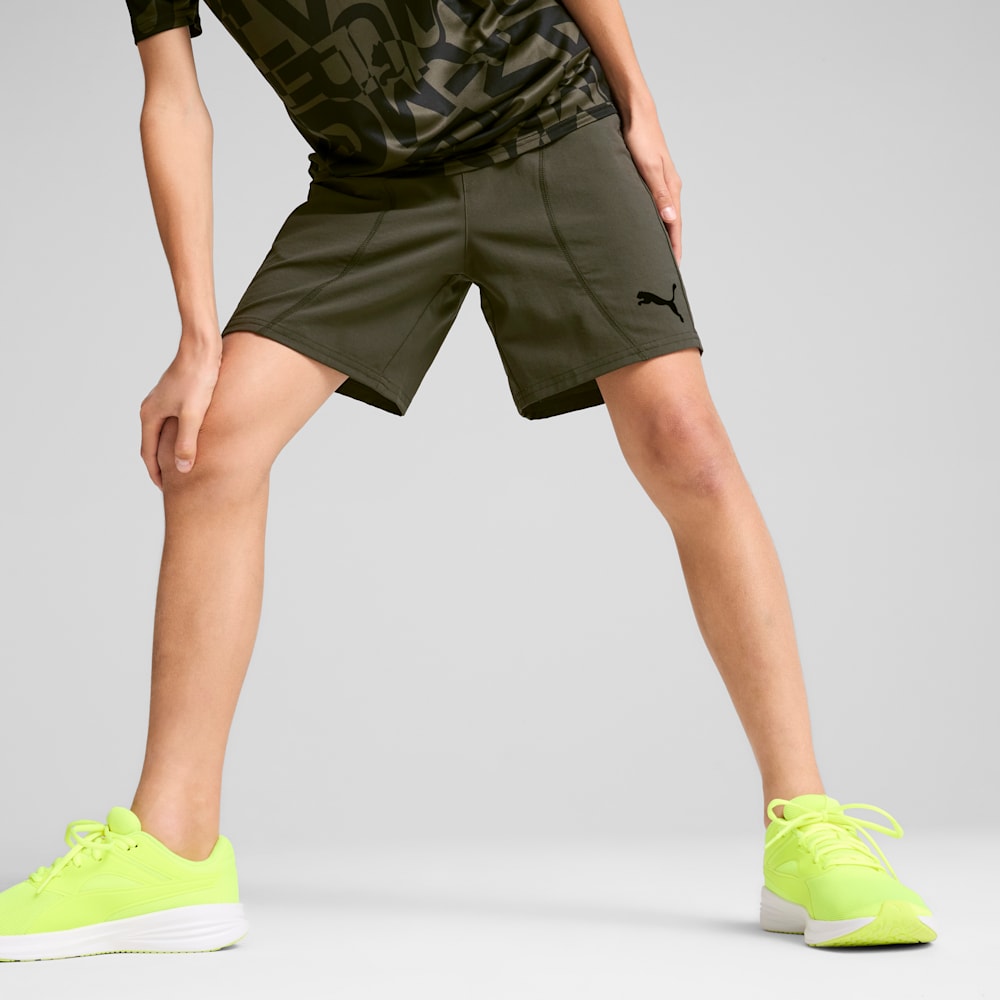 PUMA FIT EVRYDY Shorts Youth, Dark Olive, large-NZL