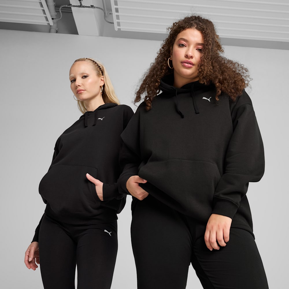 ESSENTIALS Women's Relaxed Hoodie, PUMA Black, large-NZL