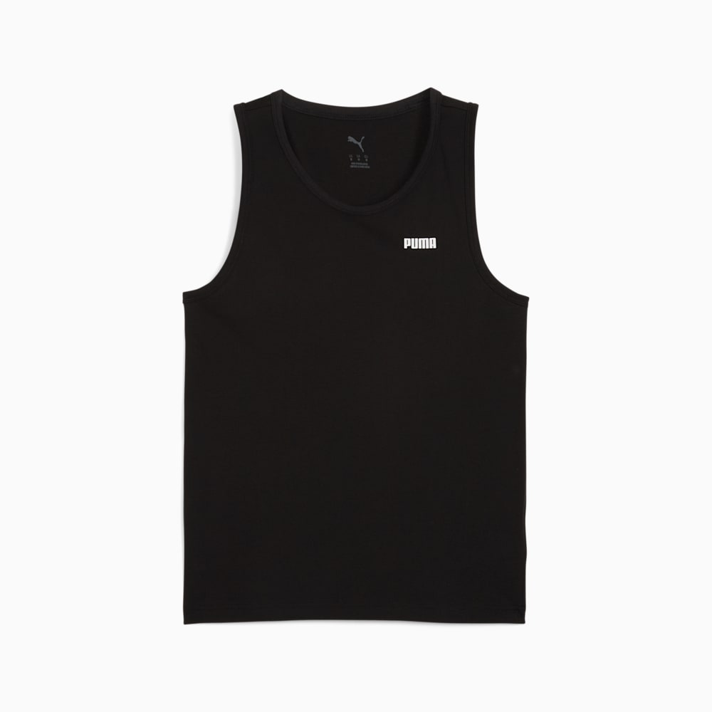 Essentials Men's Logo Tank, PUMA Black, large-NZL