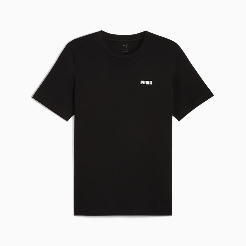 Essentials Small Logo Tee Men, PUMA Black, large-NZL