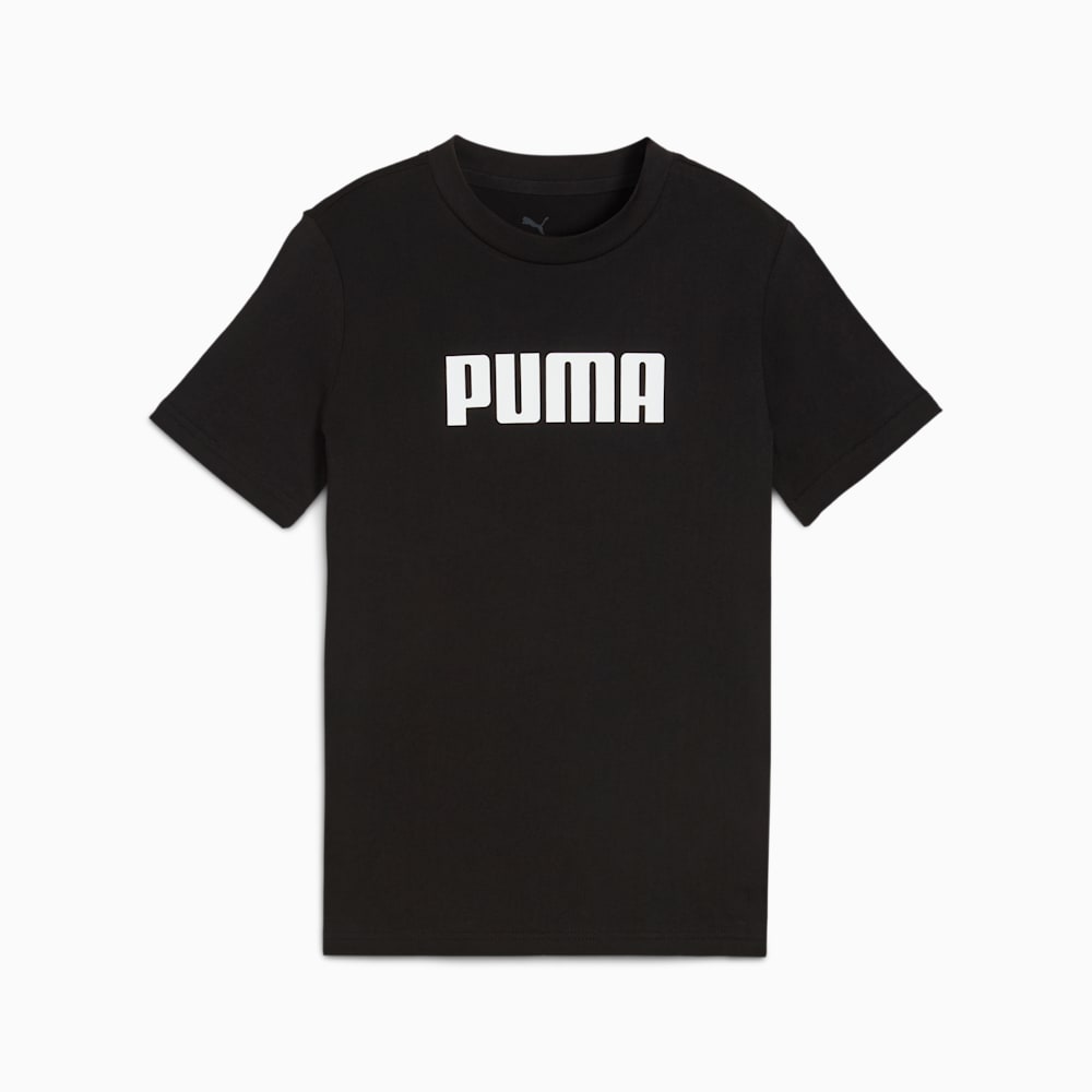 Essentials Logo Tee Youth, PUMA Black, large-NZL