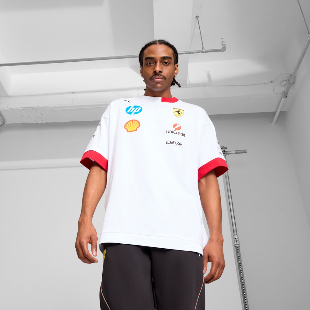 Scuderia Ferrari 2025 Men's Drivers Tee, PUMA White, large
