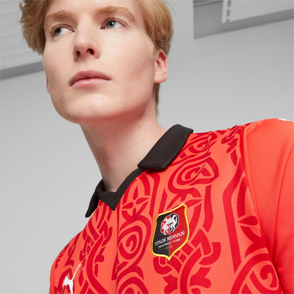 Stade Rennais F.C. Men s 23 24 Home Jersey PUMA Red PUMA Black PUMA Shoes PUMA