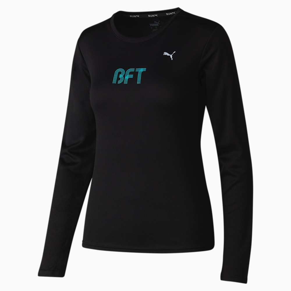 PUMA x BFT Women's Long Sleeve Training Tee, Puma Black-BFT, large-NZL