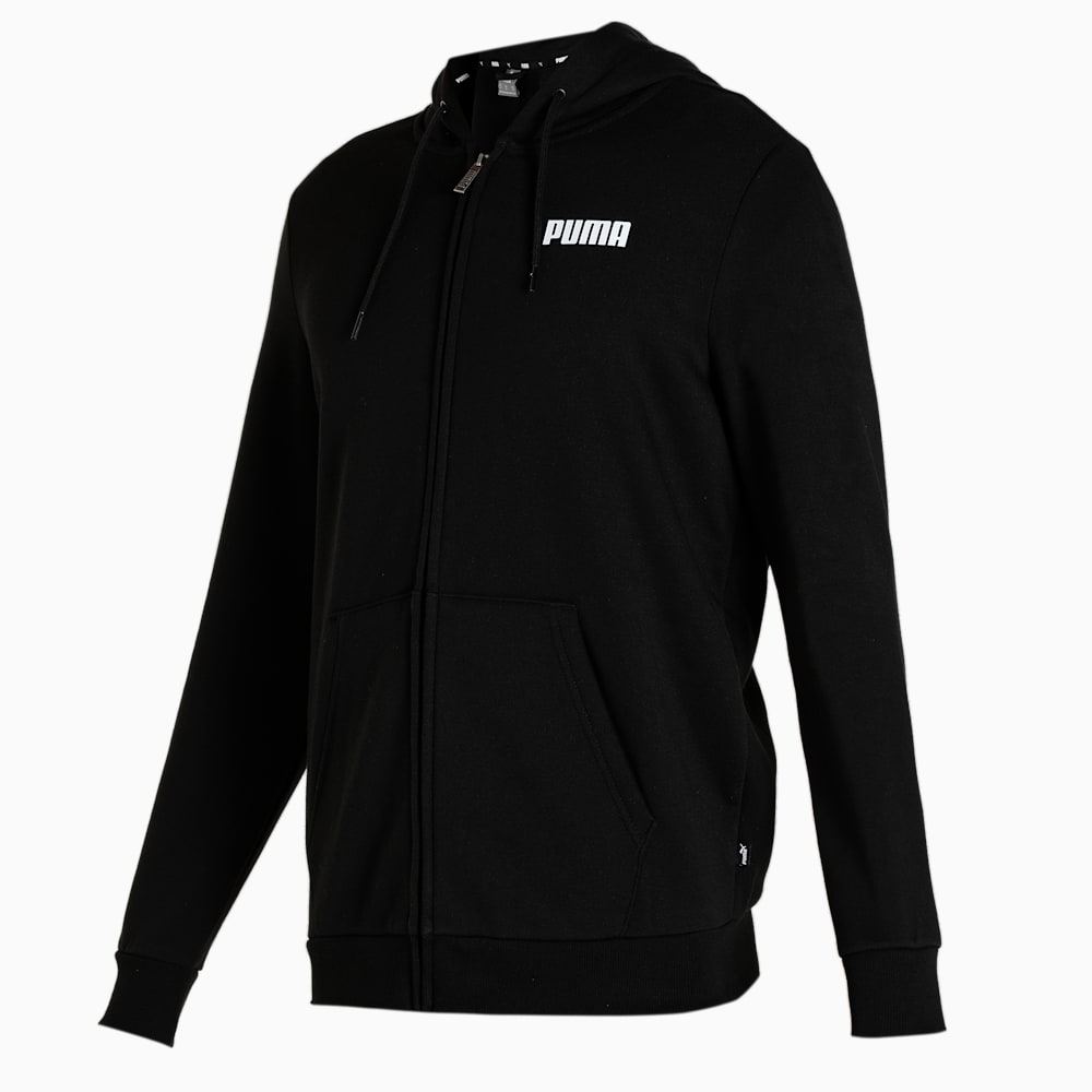 Essentials Full Zip Full Length Men s Hoodie Puma Black PUMA Shoes PUMA