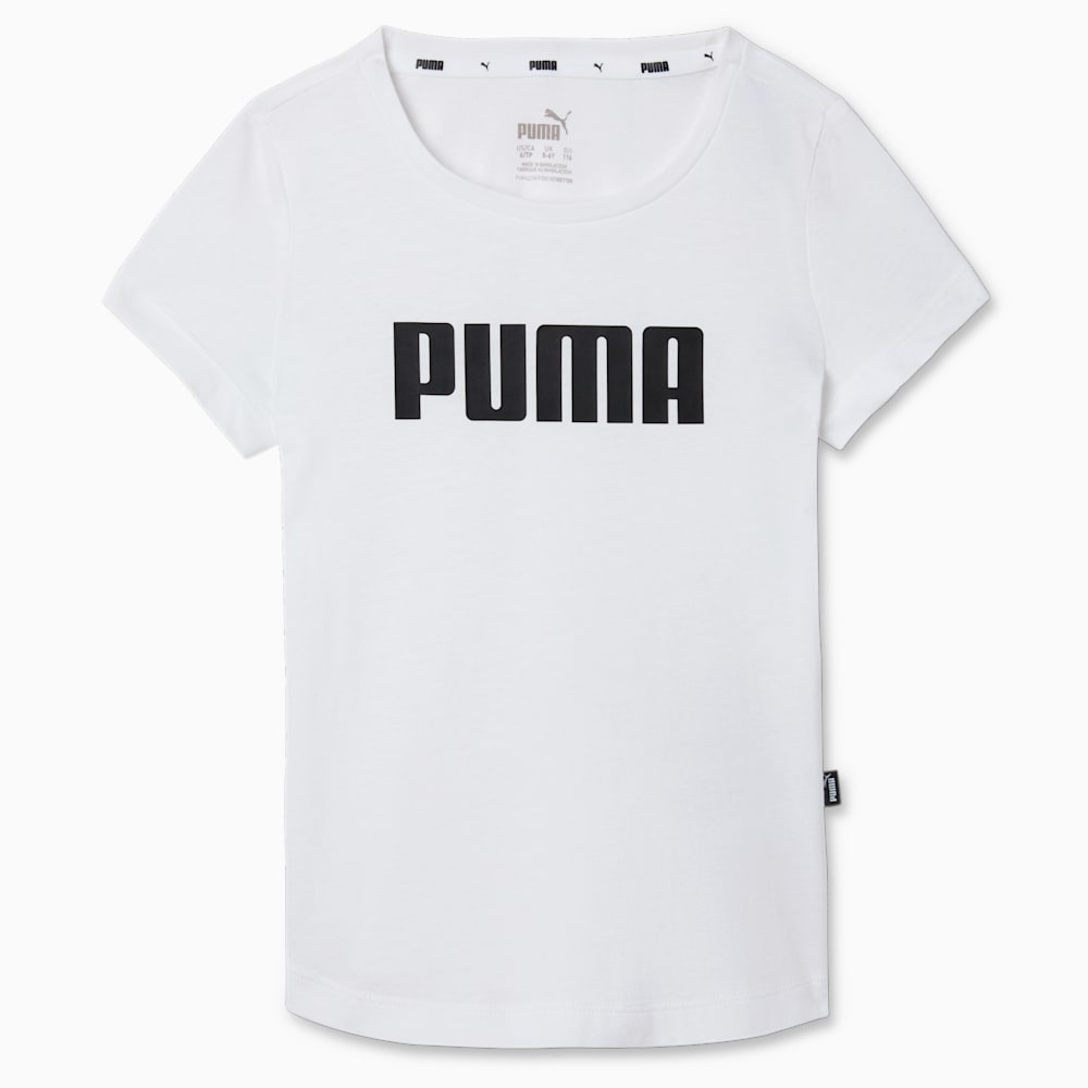 Essentials Tee - Girls 8-16 years, Puma White, large-NZL