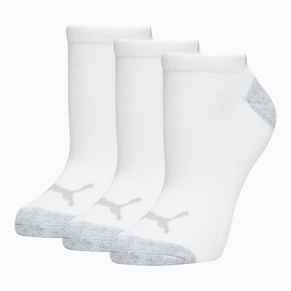 Women's Half-Terry Low Cut Socks (3 Pairs), WHITE / GREY, large