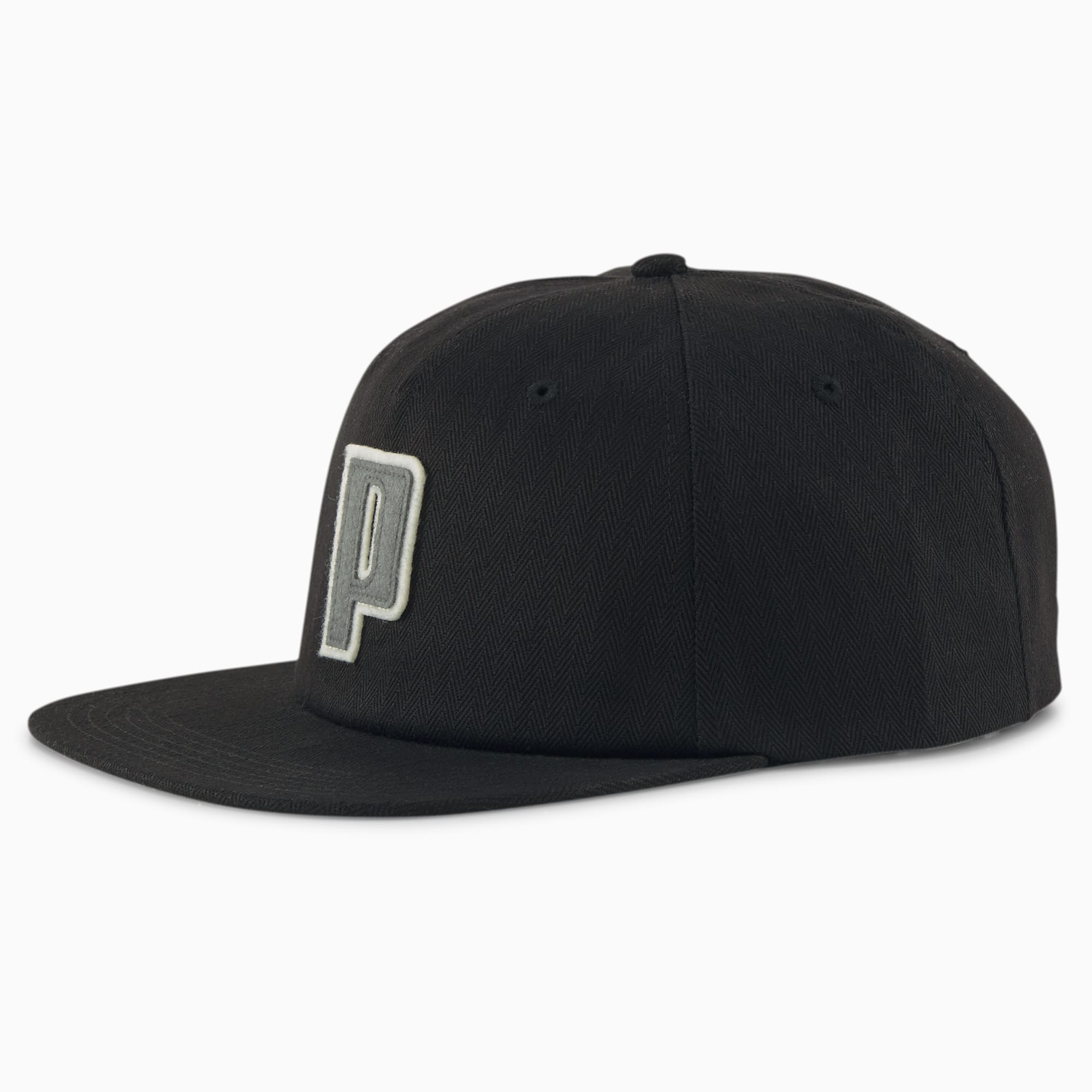 P Appliqué Flat Brim Cap