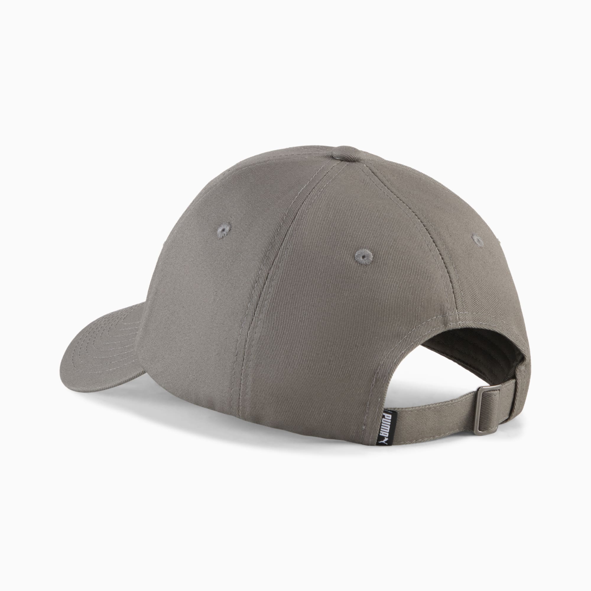 Casquette PUMA grise pour adultes avec une sangle réglable à l'arrière.