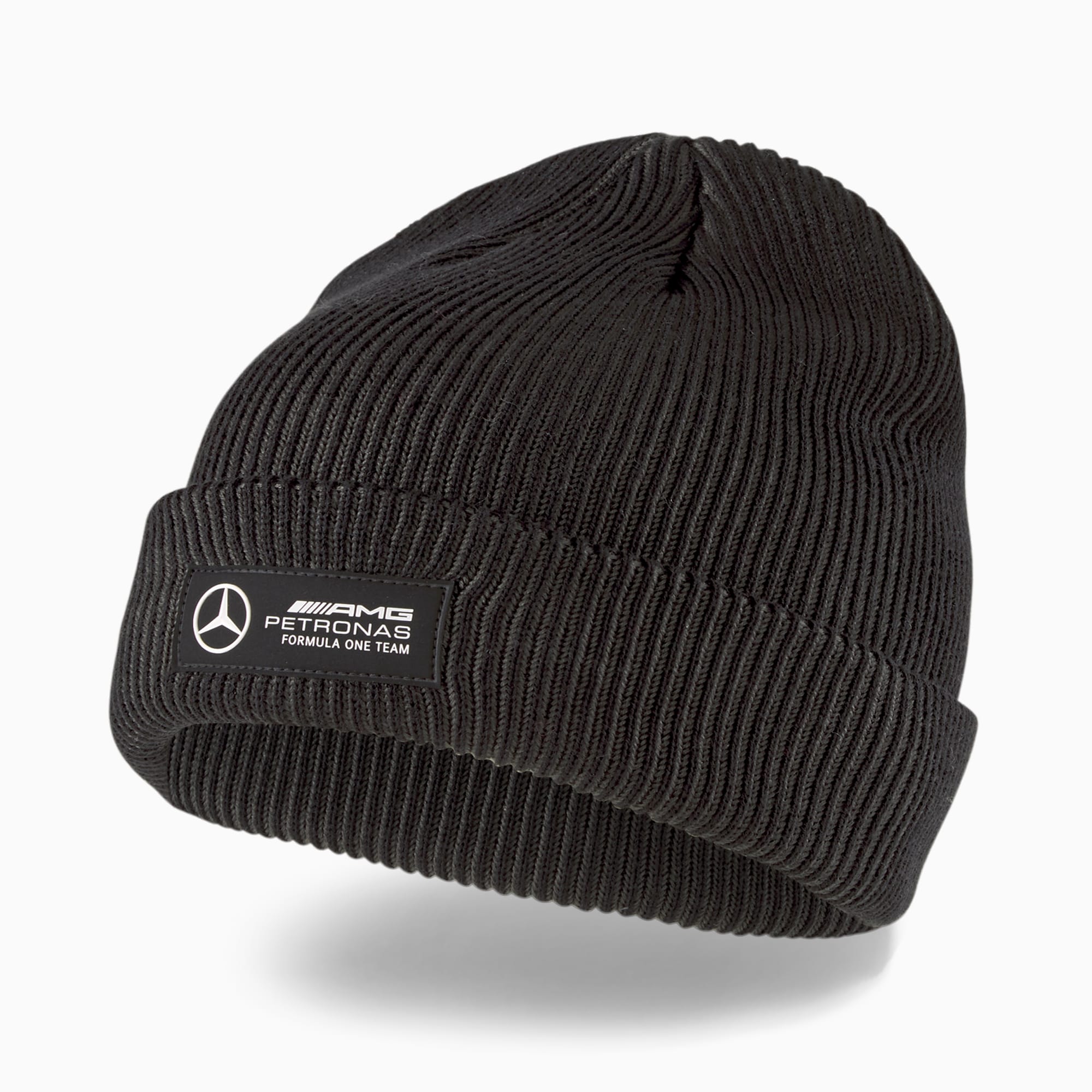 PUMA Synthetic Mercedes F1 Beanie With Classic Cuffs in Silver for Men Save 9% Black Mens Hats PUMA Hats 