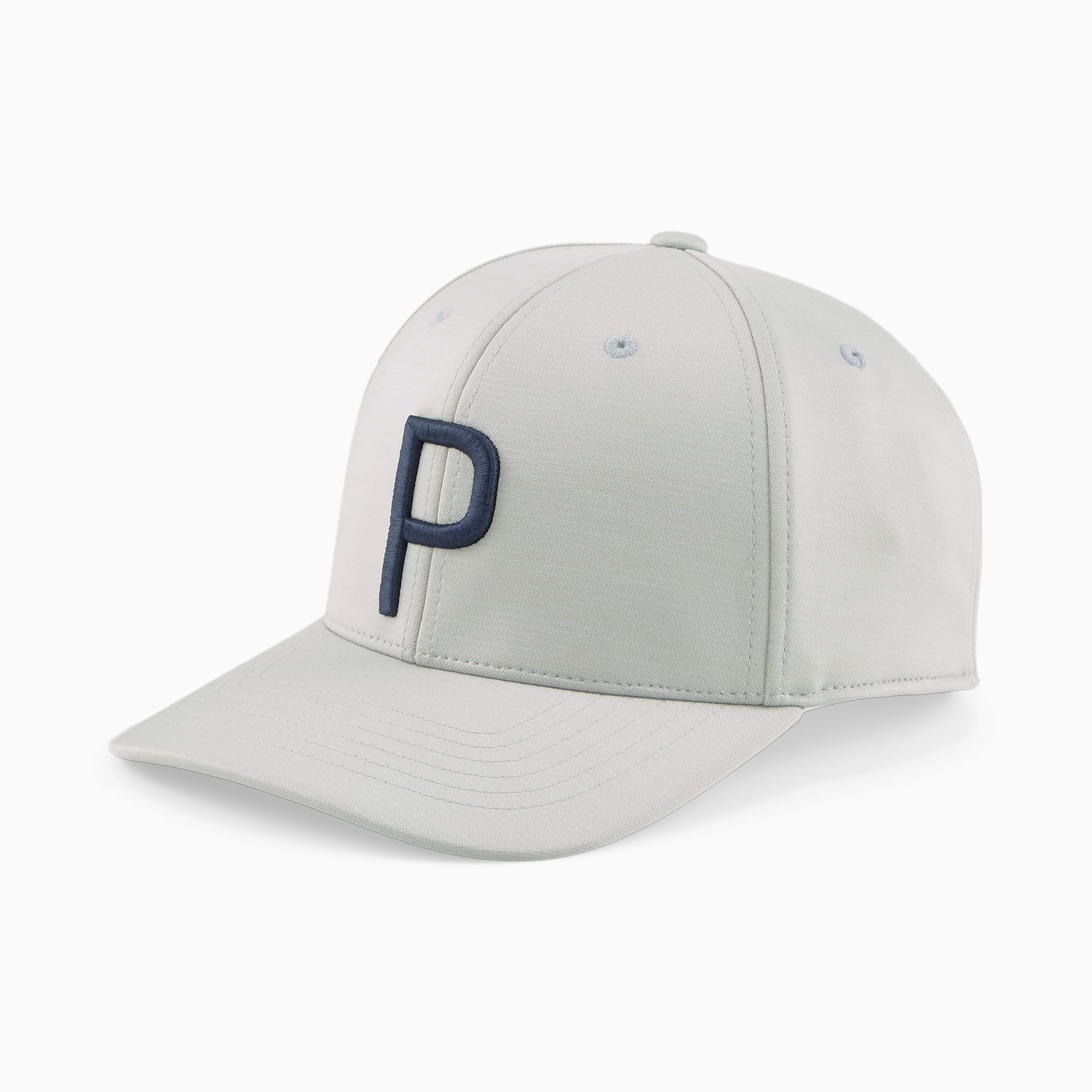 P Golf Cap, Ash Gray-Navy Blazer, large