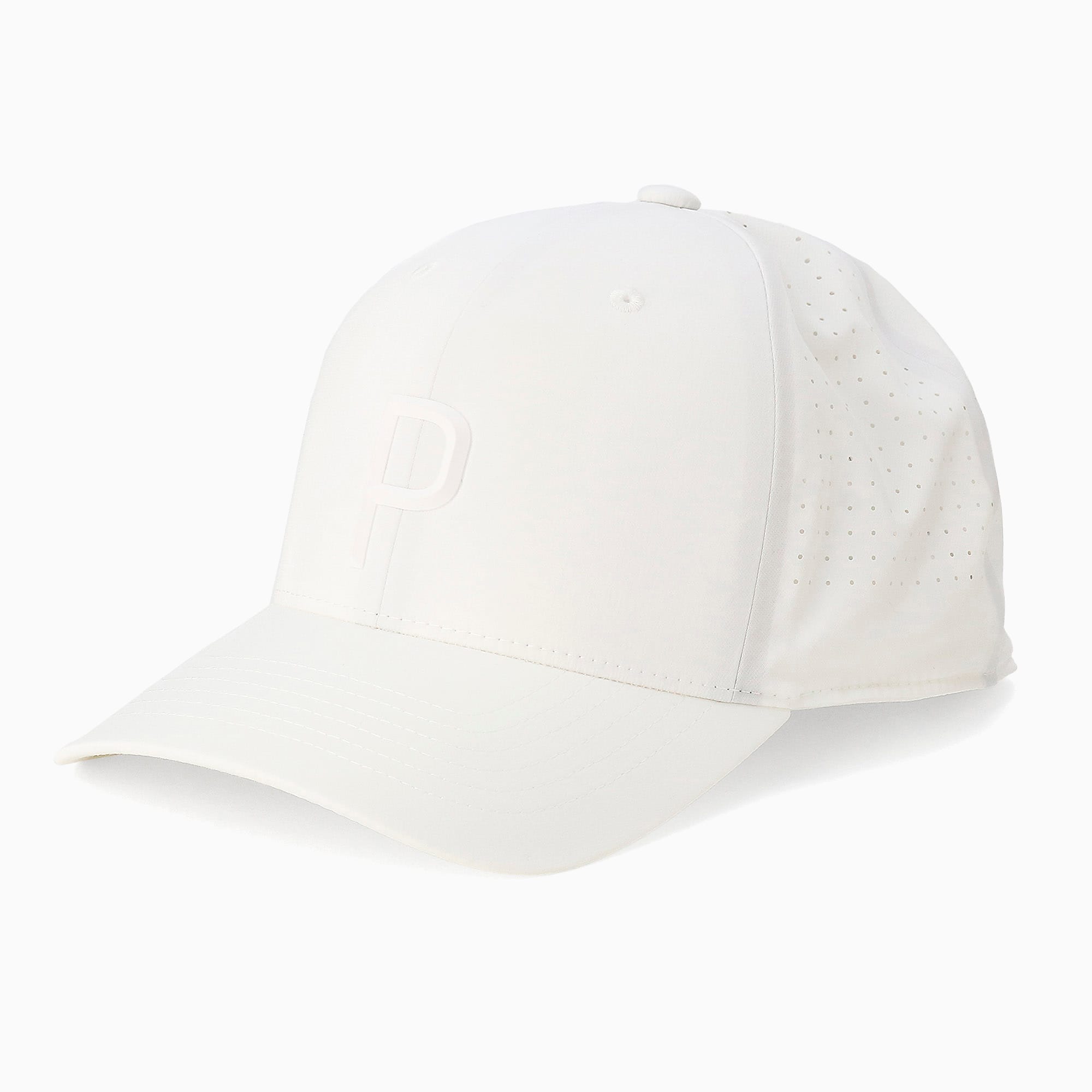 Tech P Snapback Golf Cap Men, White Glow, large-SEA
