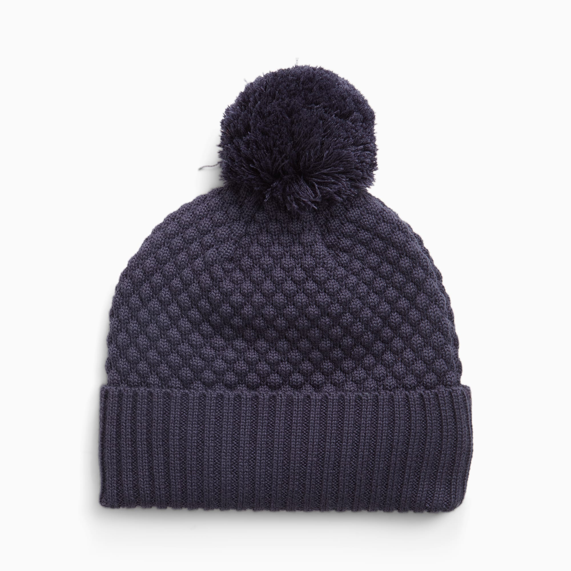 WRMLBL Women's Golf Pom Beanie, Navy Blazer, large
