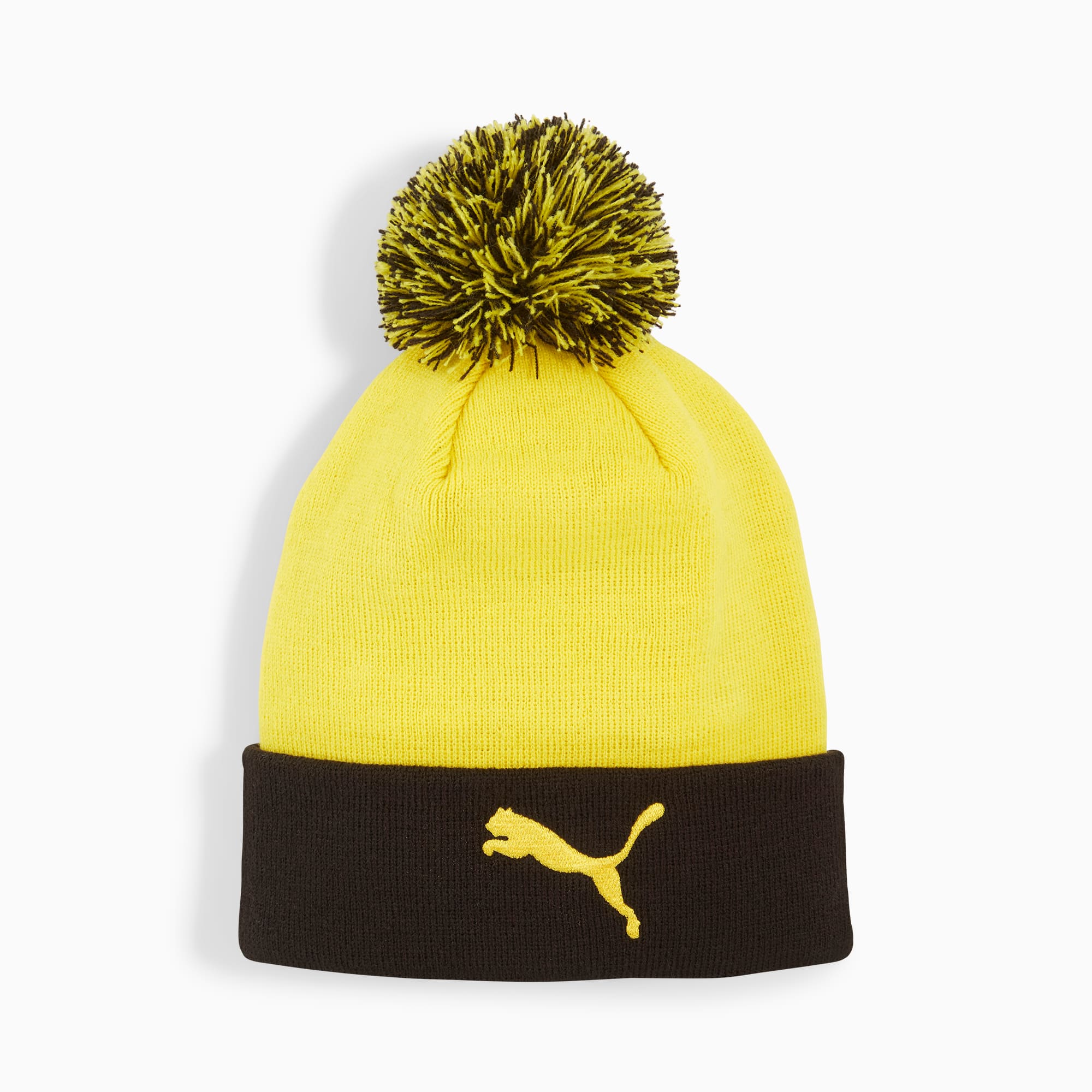 Berretto con pom pom Borussia Dortmund per ragazzi, Faster Yellow-PUMA Black, large