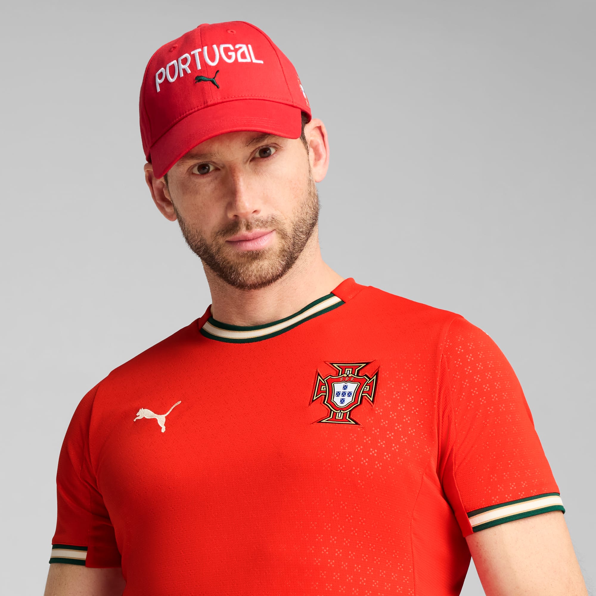 Portugal Football Fan Cap, Sport Red-PUMA White, large