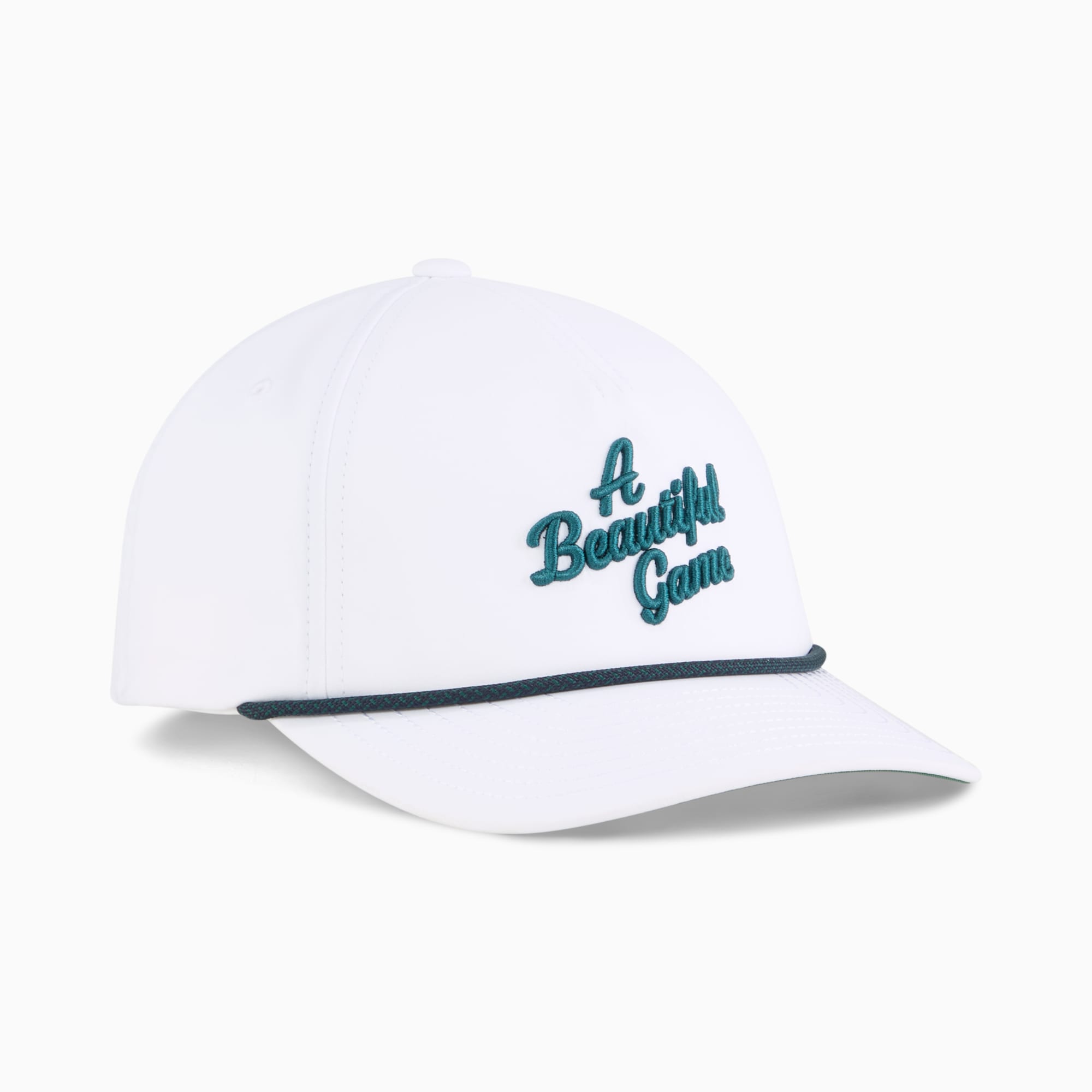 Beautiful Game Golf Cap Men, White Glow-Dark Myrtle, large