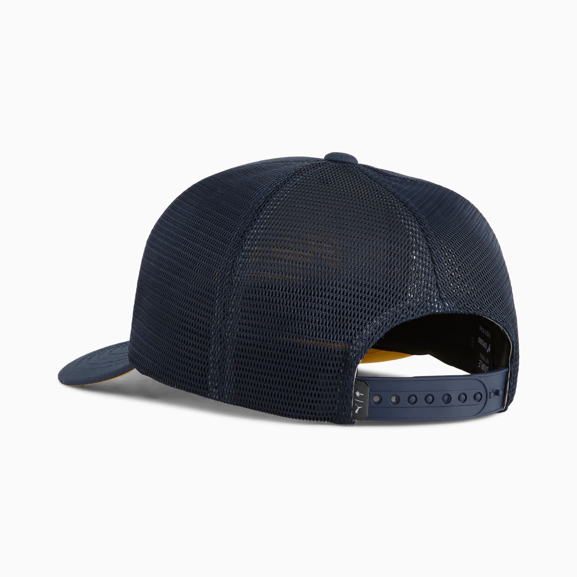 PUMA x PALM TREE CREW Performance Foam Trucker Golf Cap Men, Deep Navy, large