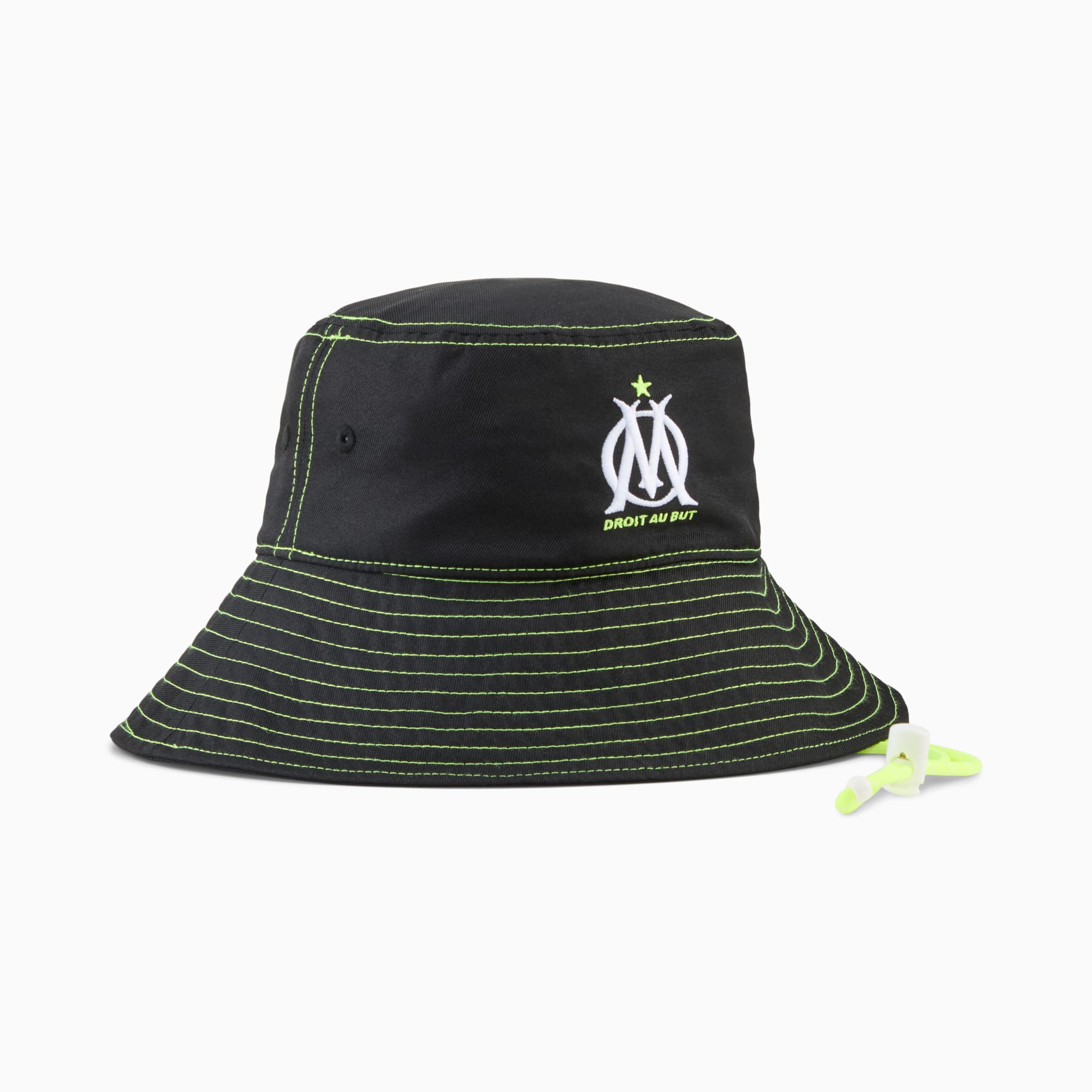 Olympique de Marseille FASTER Bucket Hat, PUMA Black-PUMA White, large