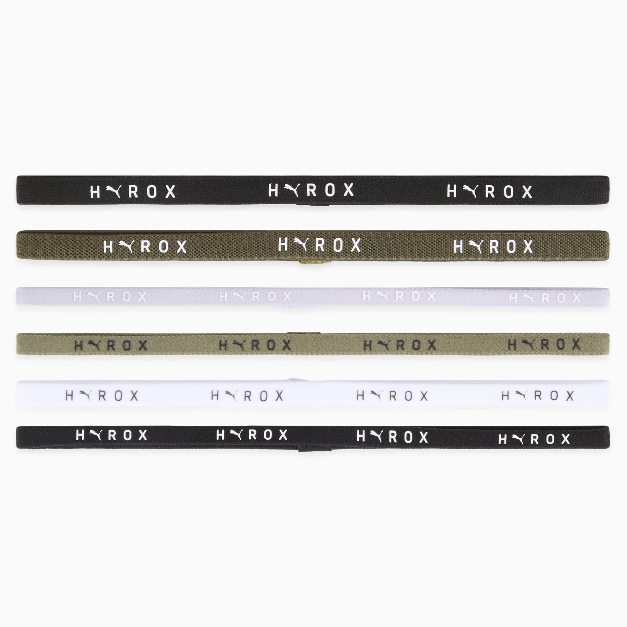 PUMA x HYROX Hairbands (6-Pack), PUMA Black, large