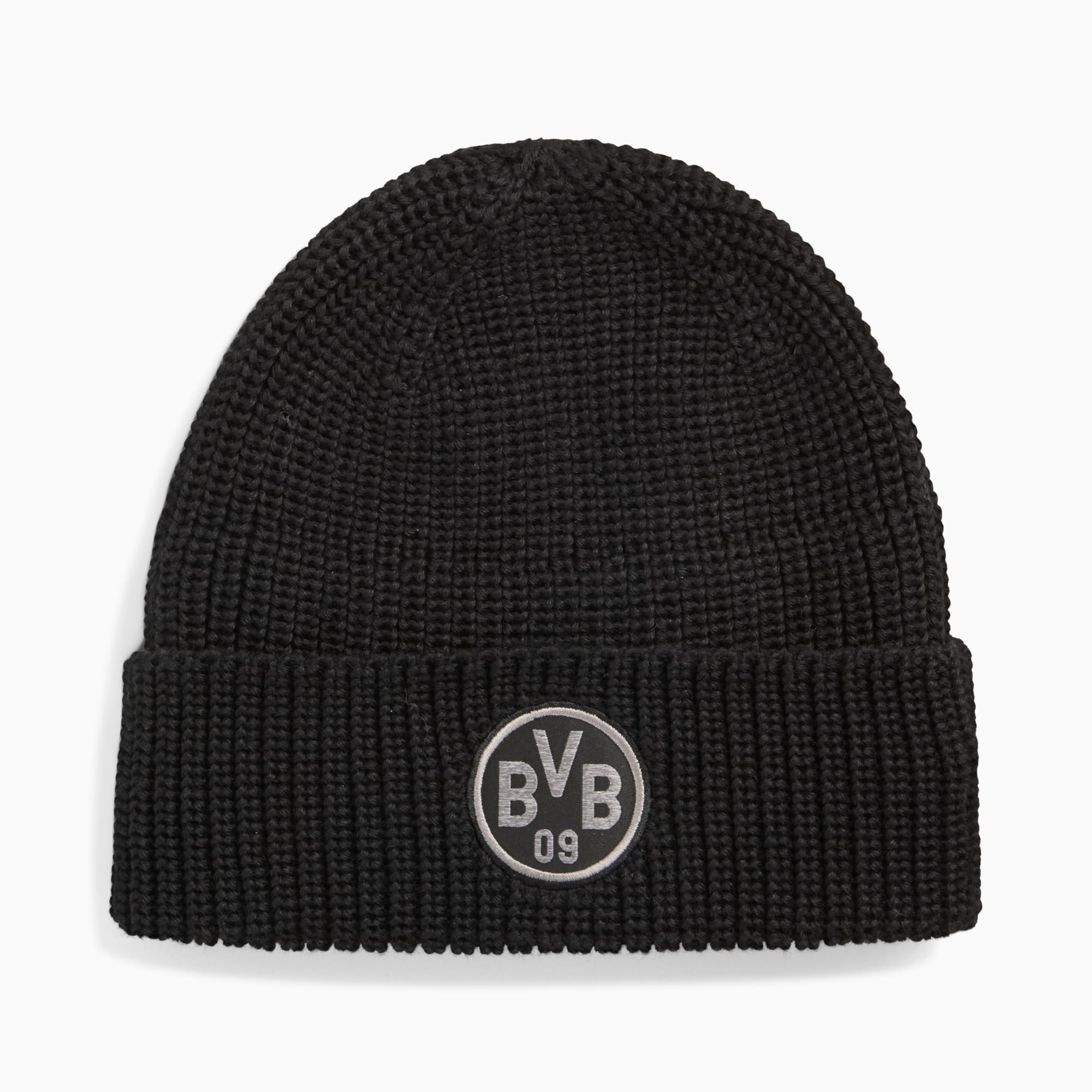Borussia Dortmund Essentials Beanie, PUMA Black-Flat Medium Gray, large