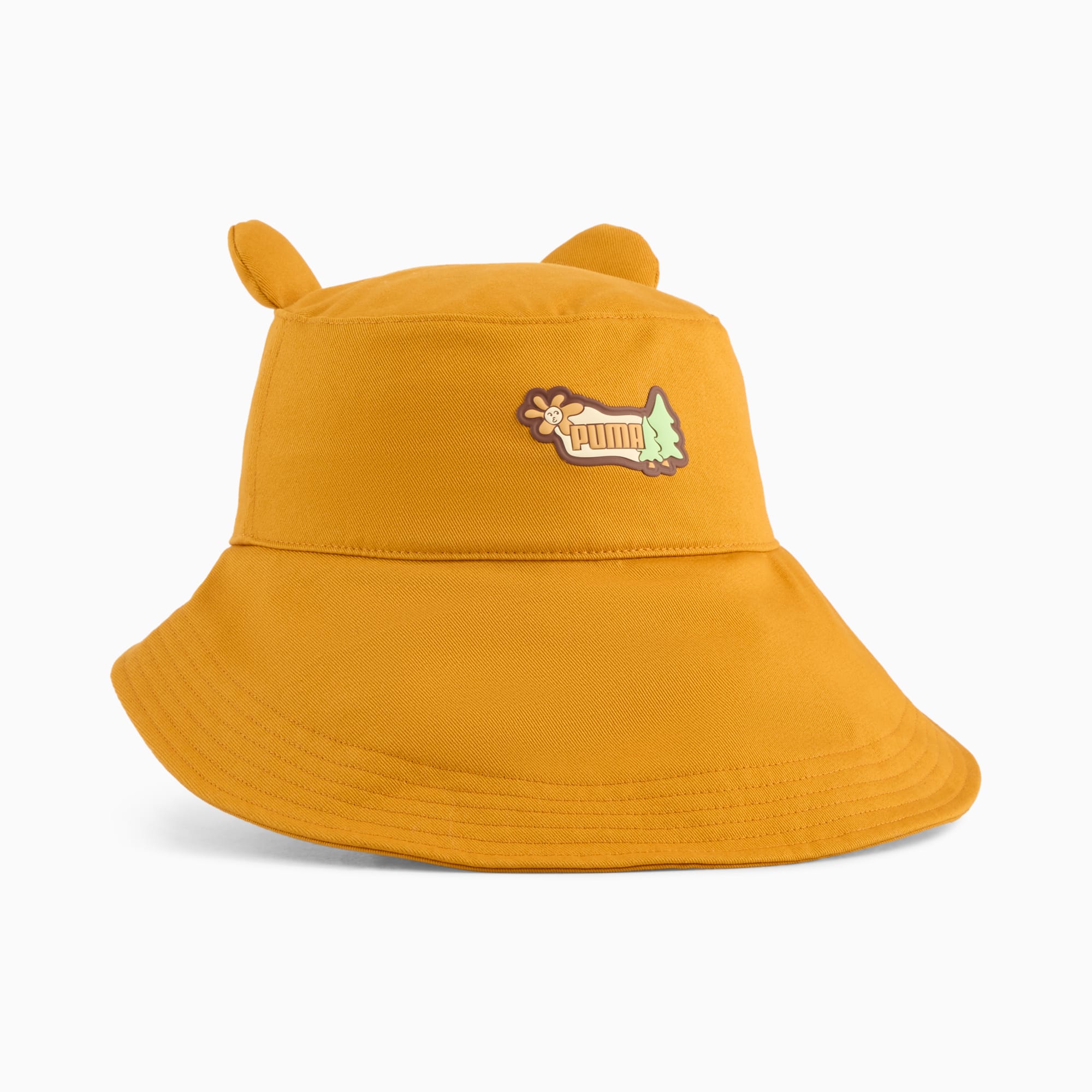 Woodland Nature Bucket Hat Kids, Caramel Latte-Bear, large
