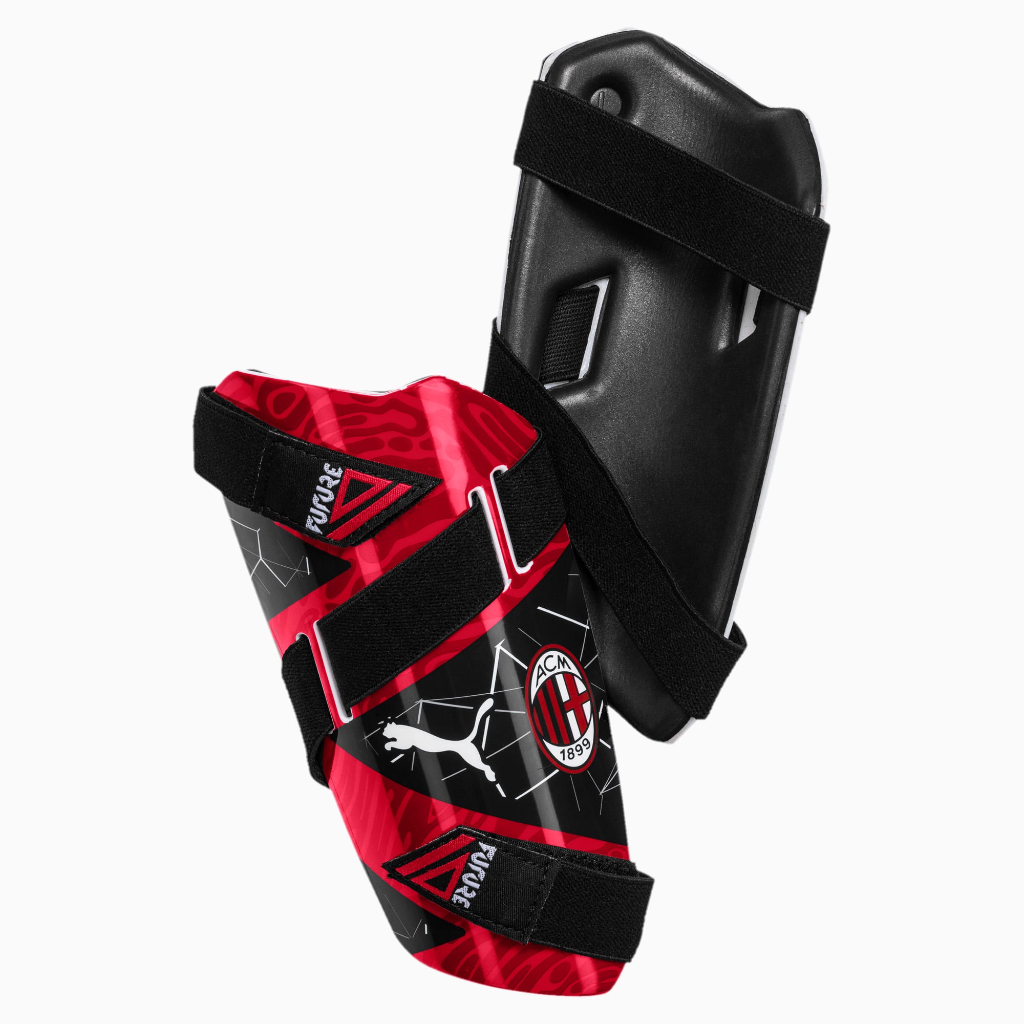 Ac Milan Future 5 Shin Guards Puma Black Tango Red Puma Ac