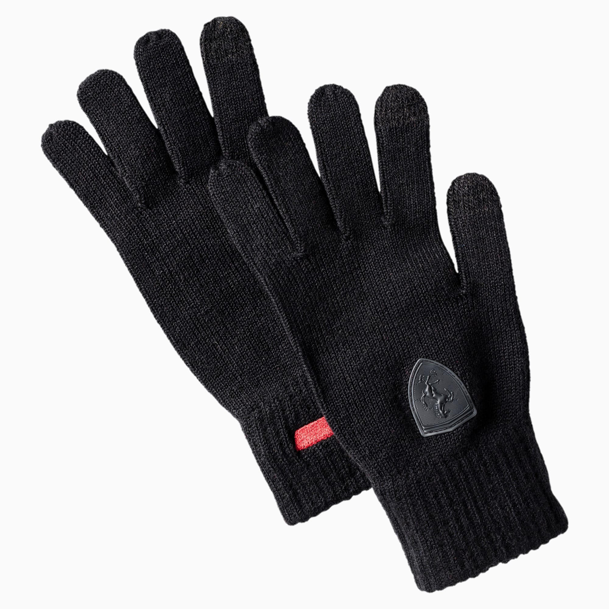 Ferrari Knit Gloves | Puma Black | PUMA 