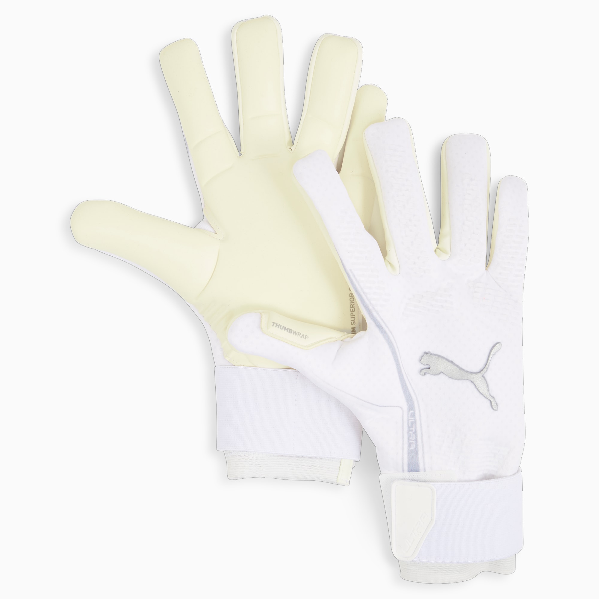 Gants de gardien de but ULTRA ULTIMATE Hybrid, PUMA White-Puma Silver, large